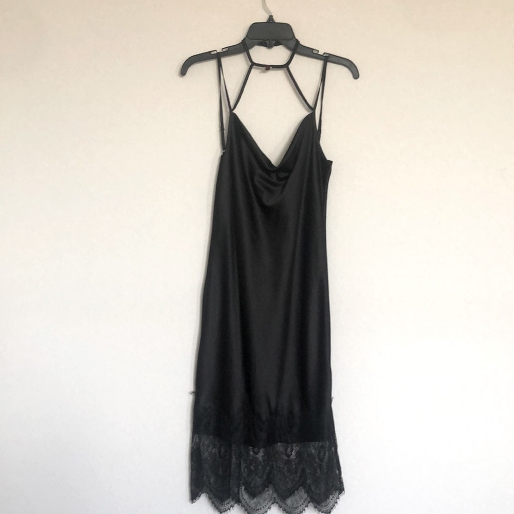Black slip dress